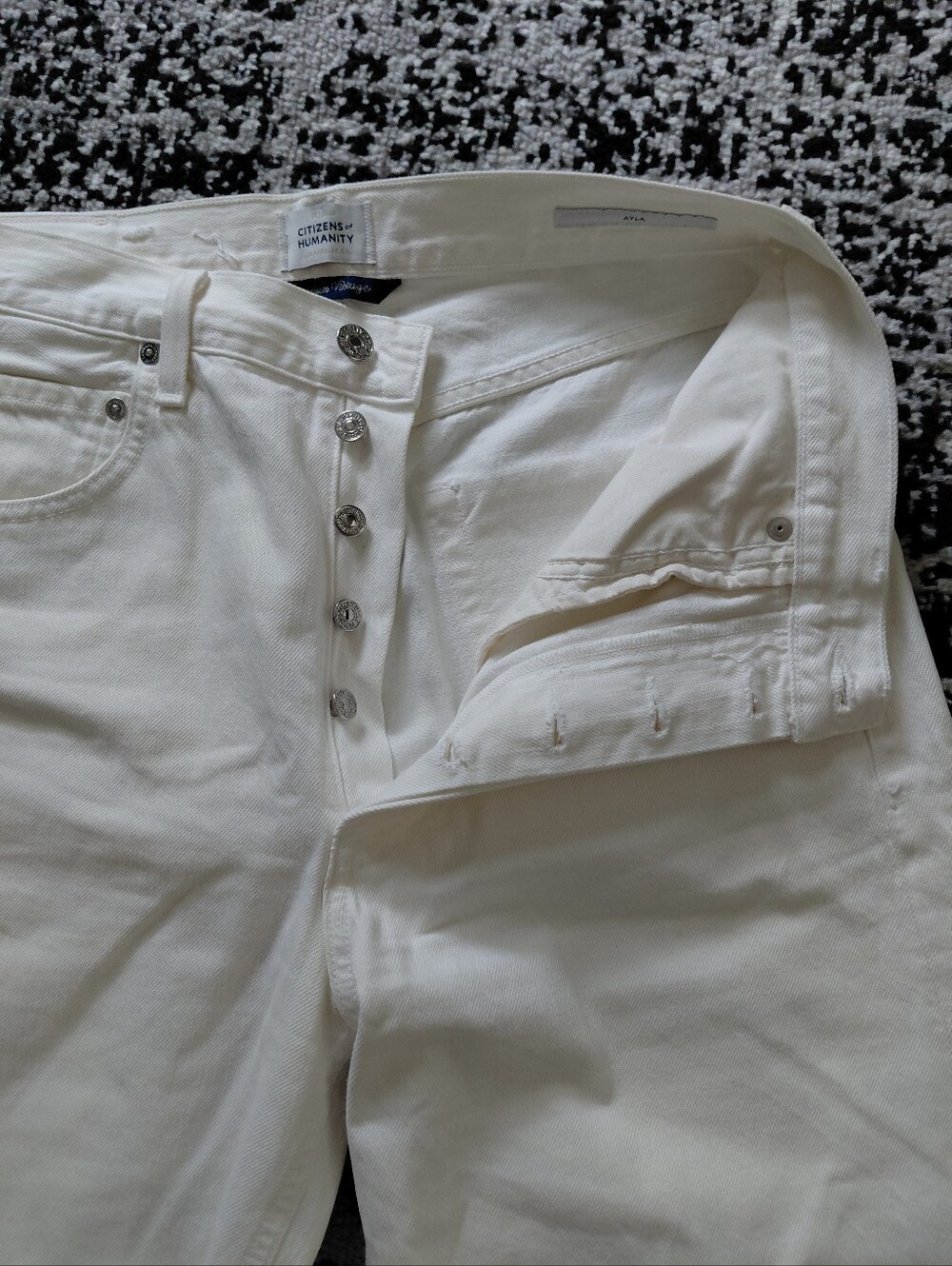 Citizens of Humanity Ayla Baggy Jeans 27 Crescent White Premium Vintage Wide Leg - Picture 8 of 16